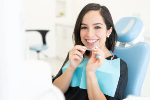 Invisalign patient in dentist’s chair